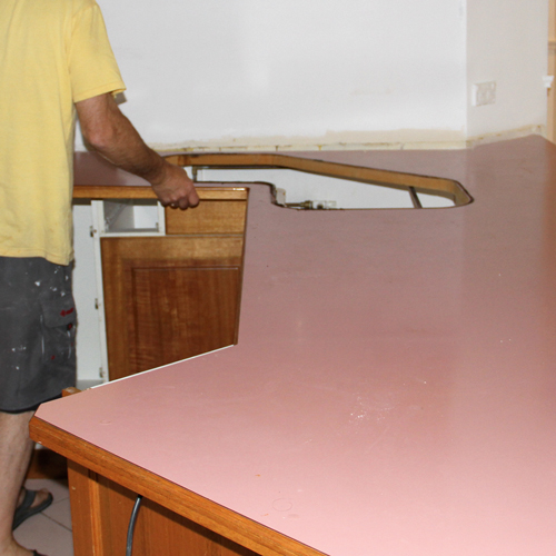 Replacing a kitchen benchtop