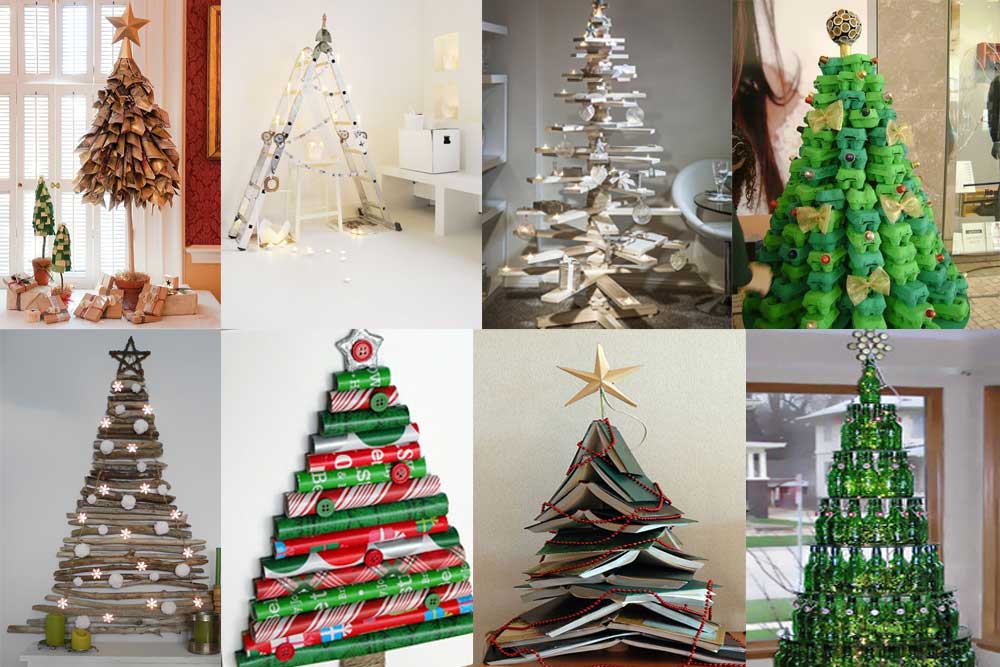 8 novelty DIY christmas trees 