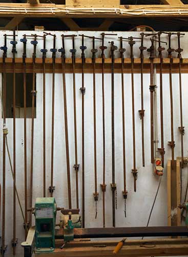 roy's wall of clamps, handyman magazine, 