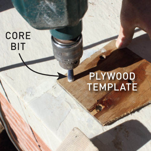 step 2. drill base plate holes 