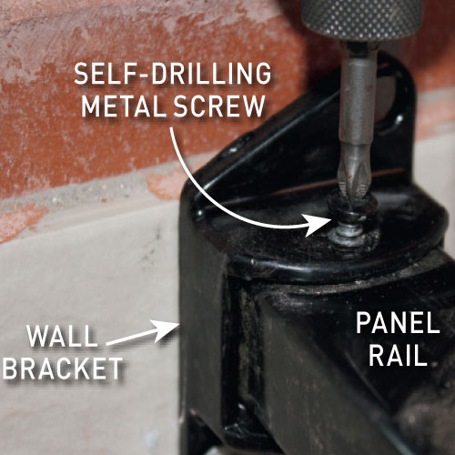 step 3. secure the rails 