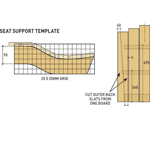 seat diagram for adinorack chair, handyman magazine, 