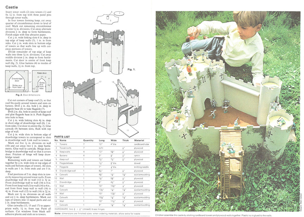 vintage medieval castle step-by-step instructions, handyman magazine, blog, 