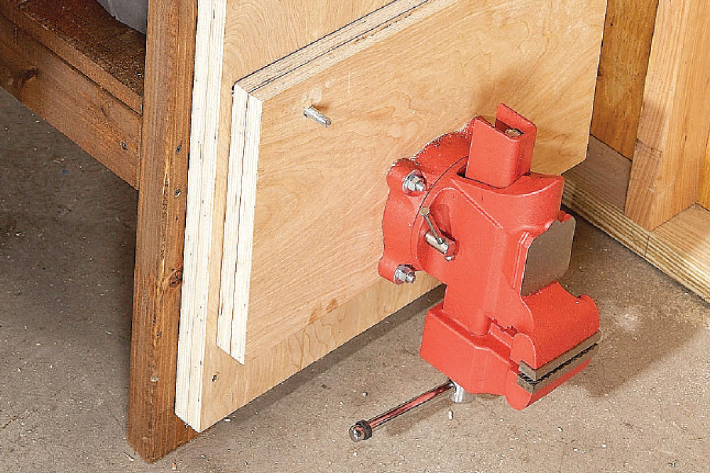 mount a vice to a workbench, handyman magazine, 