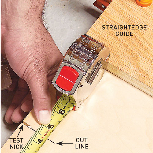 check the width of a cut to check for accuracy, handyman magazine, 