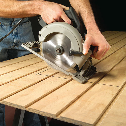 position a circular saw to make a plunge cut, handyman magazine, 