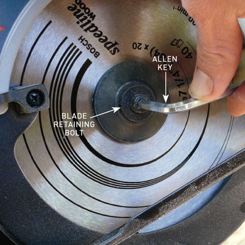 replacing the blade on a circular saw, handyman magazine, 