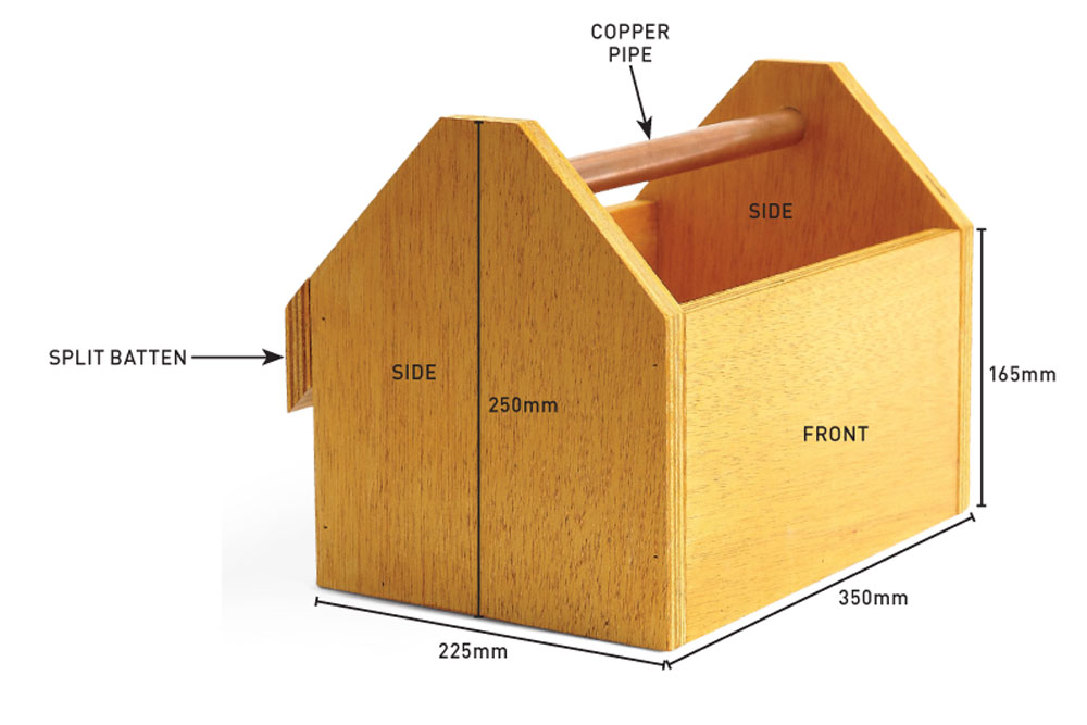 DIY storage bin with measurements, Handyman Magazine