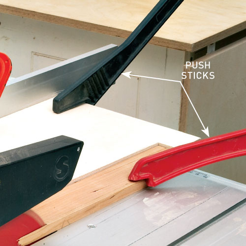 use push sticks tablesaws, handyman magazine, 