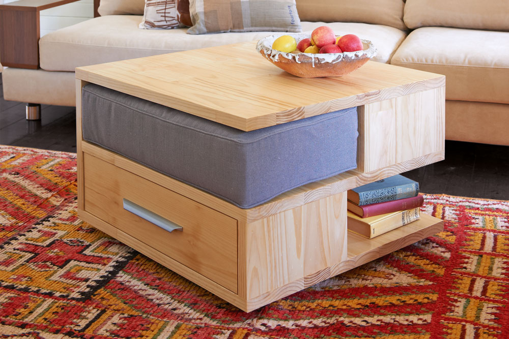 two-drawer coffee table, handyman magazine, 