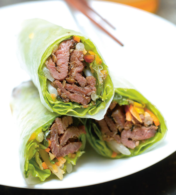 warm beef rice paper rolls, handyman magazine 