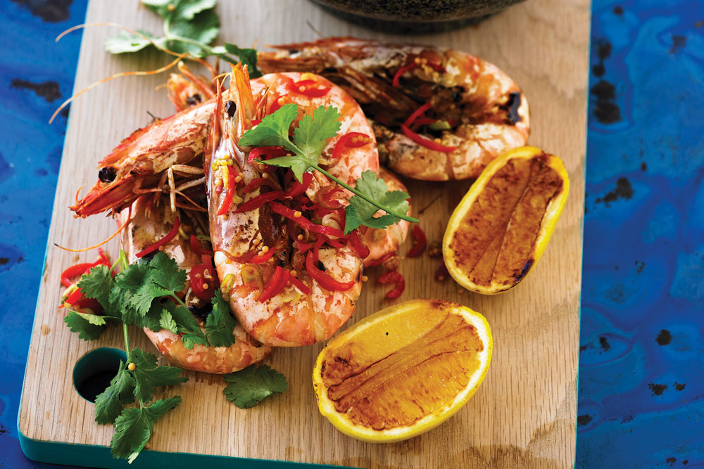 barbecued prawns, handyman magazine, 