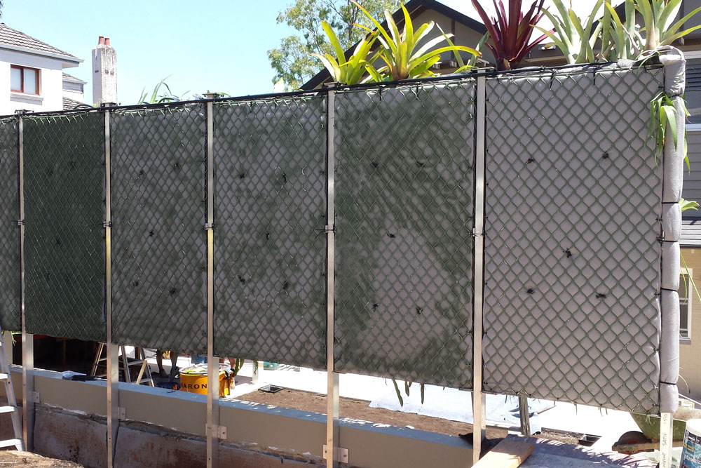 greenwall before plants added, beautiful double-sided greenwall