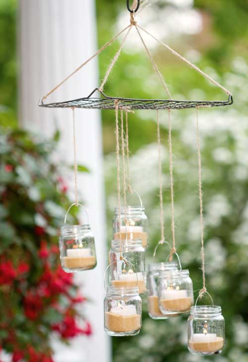 recycled jar chandelier, handyman magazine, 
