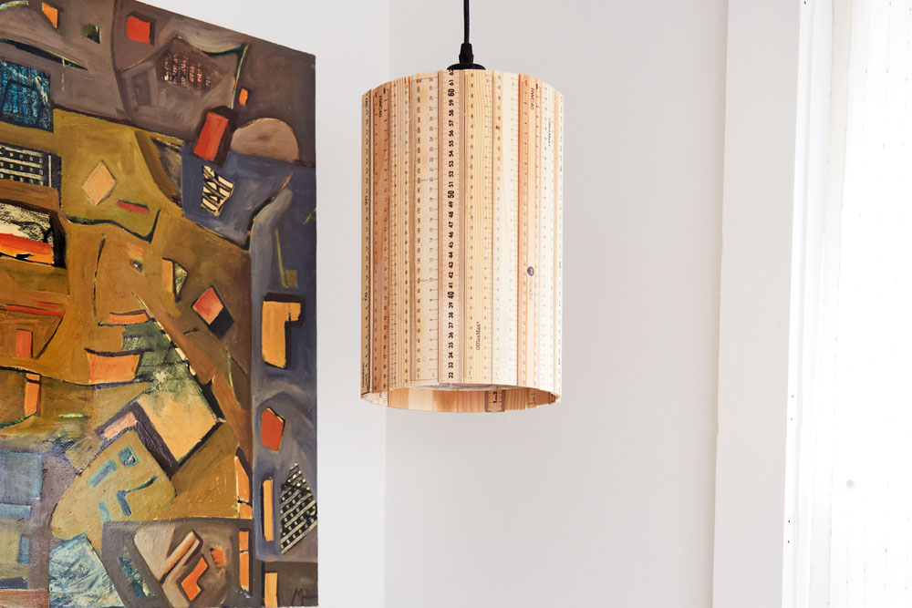 lamp shade made from rulers, handyman magazine, 
