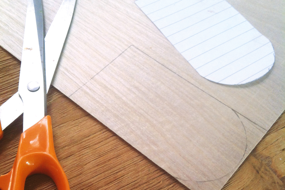 Rectangle drawn on a piece of paper, Handyman Magazine, Handyman, veneer, 