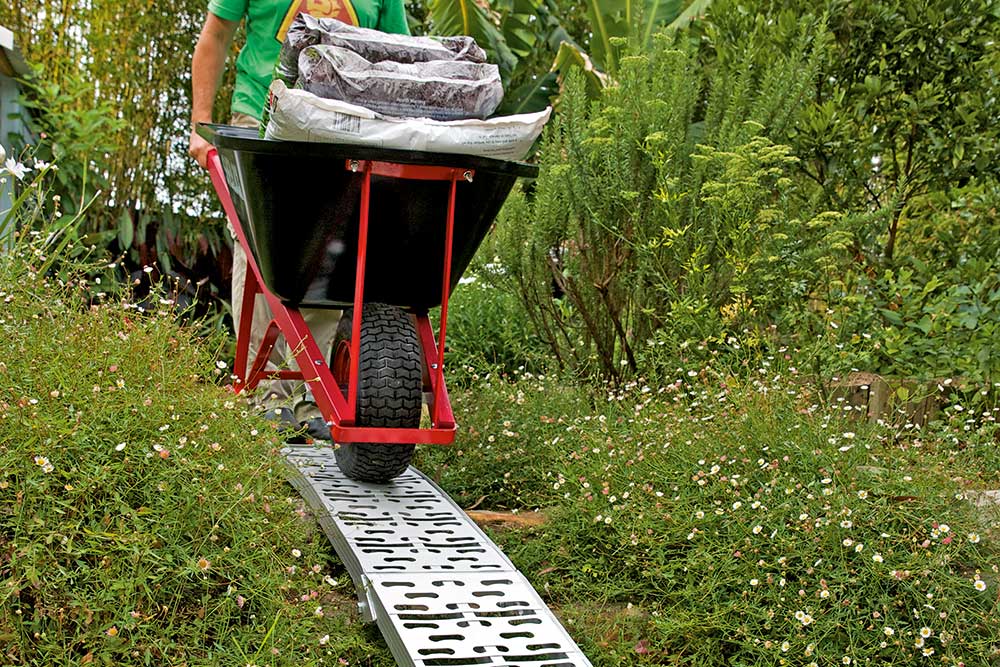 wheelbarrow on a ramp, handyman magazine, 