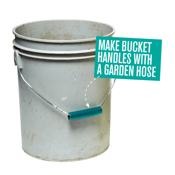 Make bucket handles with a garden hose- Handyman Magazine 