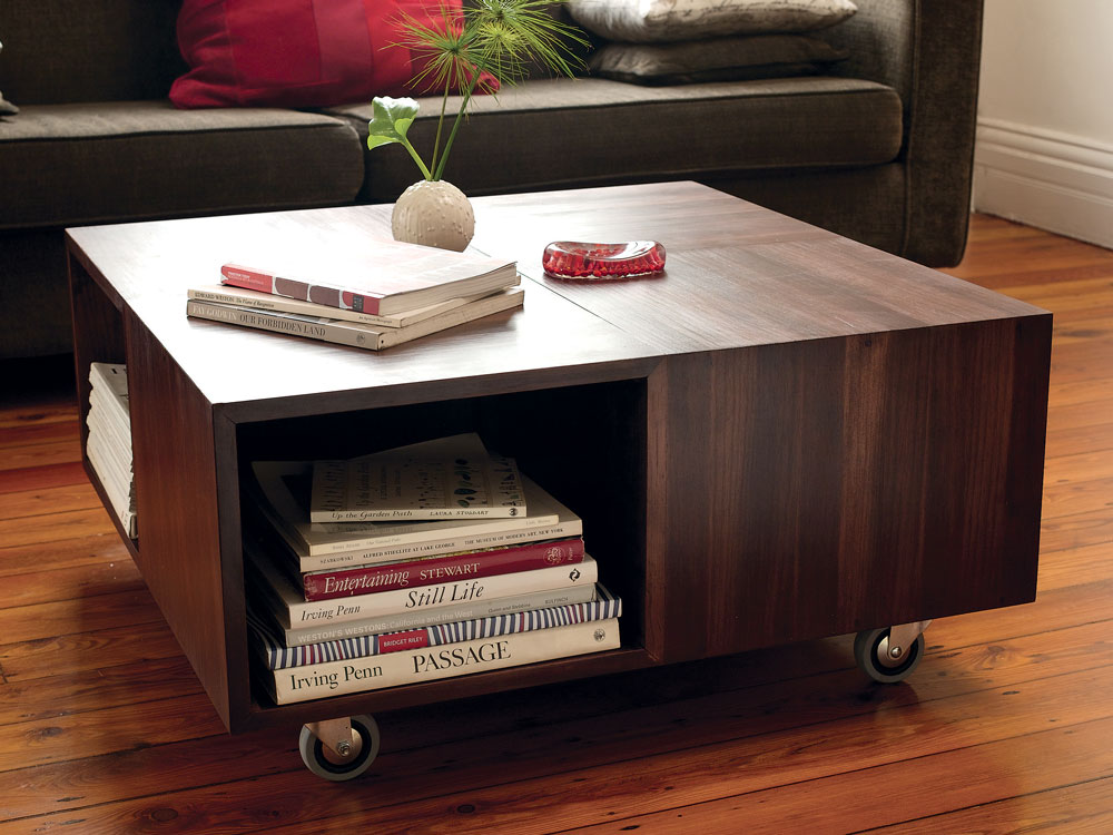 mobile coffee table, handyman magazine, 