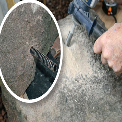 make a hole in stone using a rotary hammer, handyman magazine, 