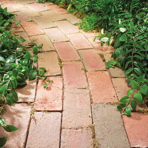 clay pavers on garden path, handyman magazine, 