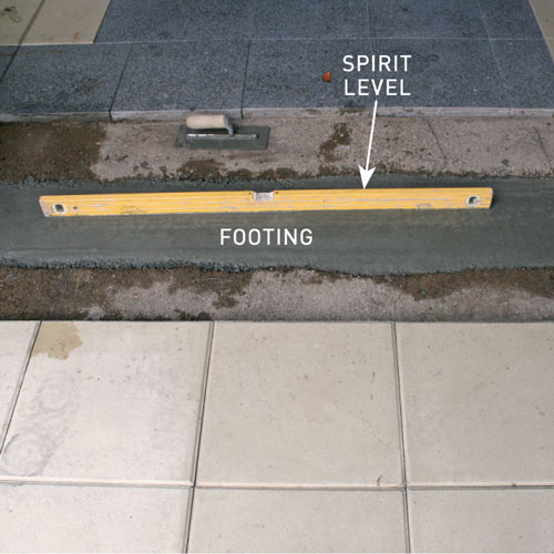 step 3. pour concrete footing, handyman magazine, 