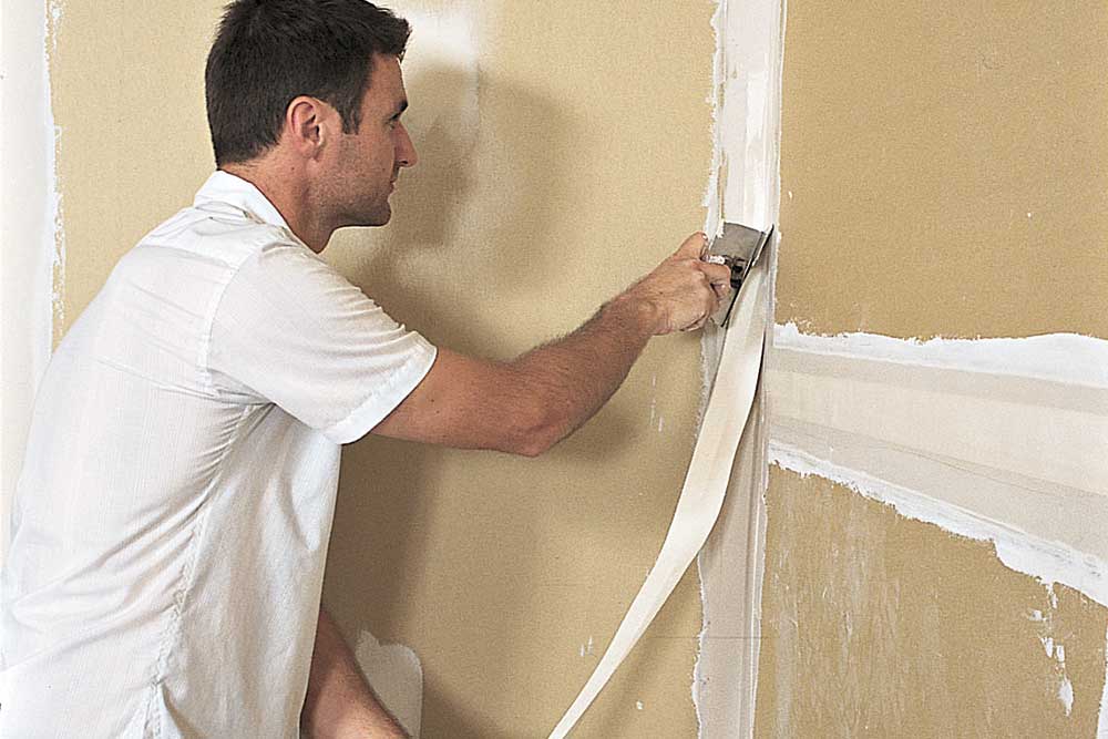 how to tape recessed joints on plasterboard, handyman magazine, 