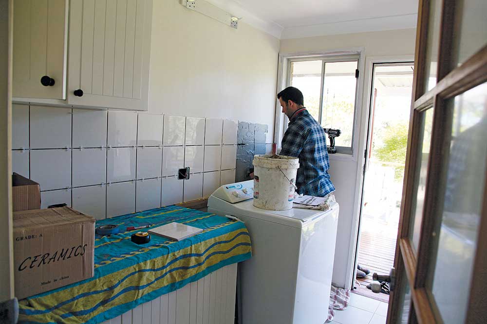wall tiles in the laundry, handyman magazine, 