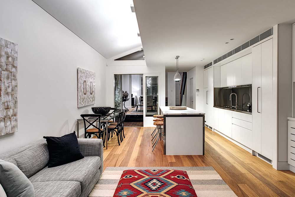 living area in renovated terrace house, handyman magazine, 