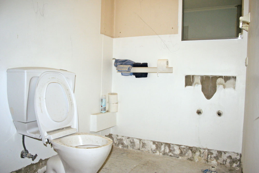 Handyman Magazine, DIY, Commercial space to residential property, bathroom before renovation,