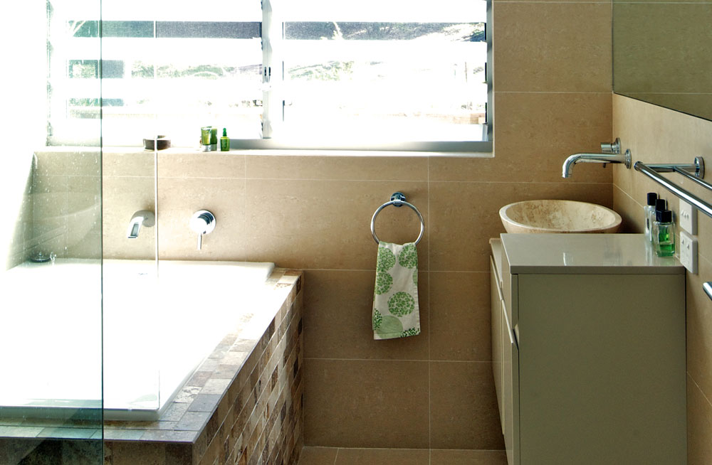 Bathroom after renovation with oriental style tub, Handyman magazine 