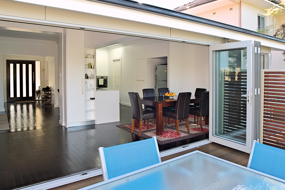 Outdoor area with bifold doors, Handyman Magazine, 