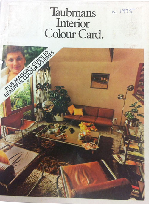 vintage taubmans interior colour card from 1975, handyman magazine, 