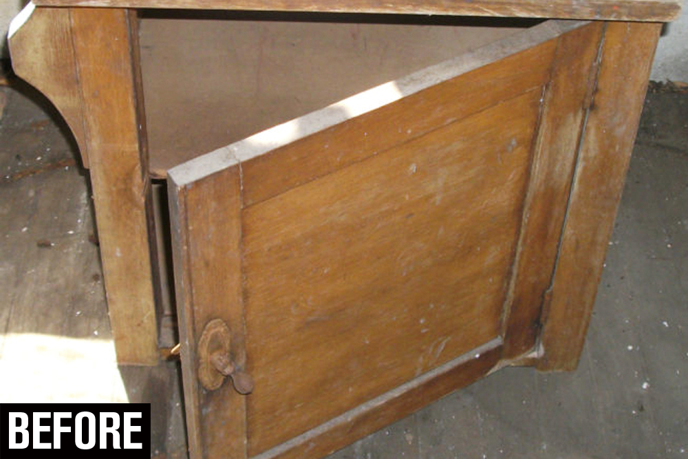 old timber cabinet before upcycling, 3 Easy Upcycling Projects, Handyman magazine, 